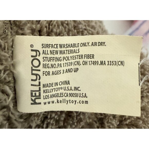 Kellytoy Plush Duck Stuffed Animal 12" Brown Orange Gingham Bow Soft Cuddly 3+ - Picture 5 of 8